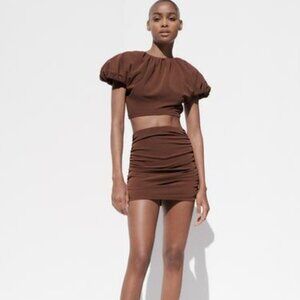 Zara Two Piece Top And Skirt Set - Size ( Small - Fits Like XS ) - New!